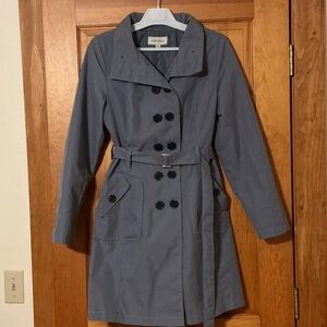 Merona Blue Double-Breasted Trench Coat